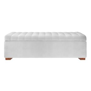 Baul Lirio Mavisac Plaza Queen Color Blanco - Ultra Cuero