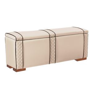 Baul Arya Mavisac Plaza Y Media Color Beige - Ultra Cuero