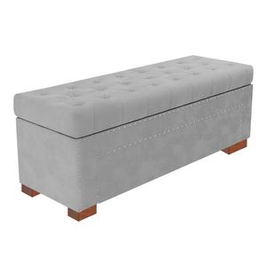 Baul Rindo Mavisac Plaza Queen Color Plata - Tela