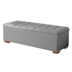 Baul Evan Mavisac Plaza King Color Plata - Ultra Cuero