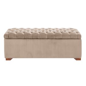Baul Oliver Mavisac Plaza Queen Color Beige - Ultra Cuero
