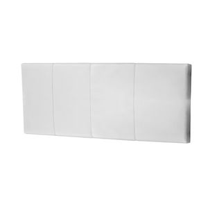 Cabecera Luap De Ambar Mavisac Plaza King Color Blanco - Ultra Cuero