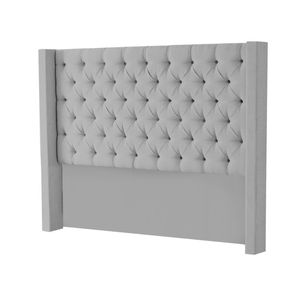 Cabecera Master Rey Mavisac Dos Plazas Color Plata - Tela