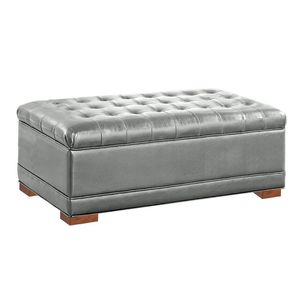 Baul Darcy Mavisac Plaza King Color Plata - Ultra Cuero