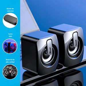 Mini Parlante FEITUN Para PC con Luces RGB