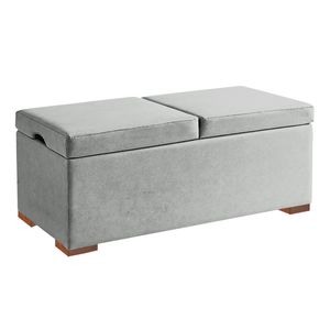 Baul Leia Mavisac Plaza King Color Plata - Ultra Cuero