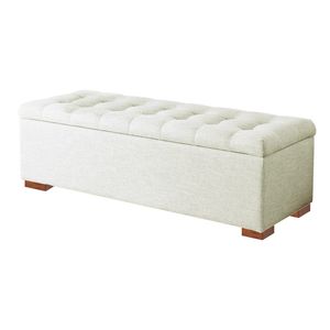 Baul Evan Mavisac Plaza Queen Color Marfil - Tela