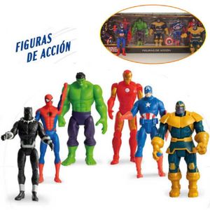 Set De Figuras Articulables Y De Jebe Avengers