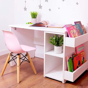 Escritorio Montessori Wonder Wood Muebleria con 2 compartiemientos y 2 portacuentos