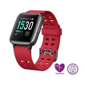 Smartwatch Leotec Multisports Fit 814 Red Pulsómetro Relax Acelerómetro