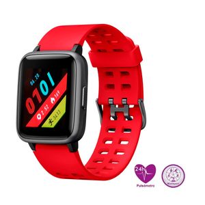 Smartwatch Leotec Multisport Worldfit Red Pulsómetro Relax Acelerómetro