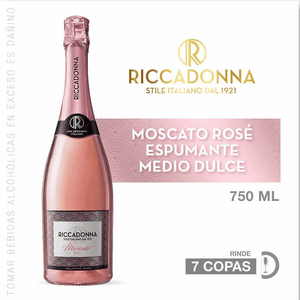 Espumante RICCADONNA Moscato Rosé Gran Reserva Botella 750ml