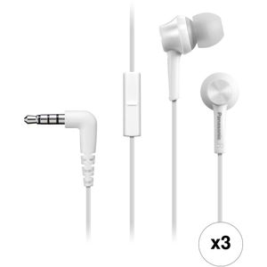 Panasonic RP-TCM115 Kit de auriculares internos tipo canal (juego de 3, blanco)