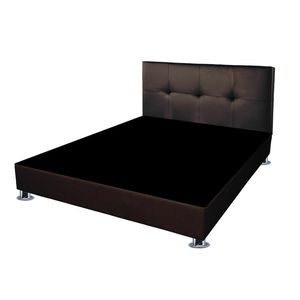 Pack de Cabecera Polipiel + Tarima Mavisac Dos Plazas Color Chocolate