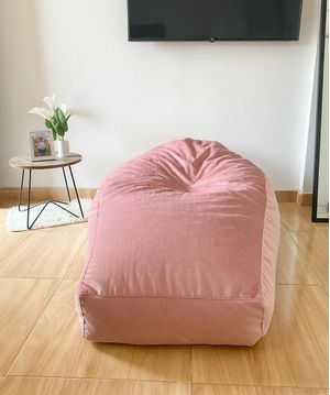 Puff Cama Sillón Gigante PuffPerú en Terciopelo Palo Rosa