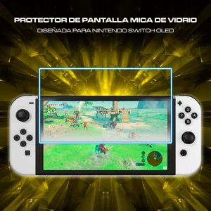 Protector de Pantalla Mica de Vidrio para Nintendo Switch Oled