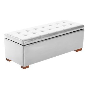 Baul Couster Mavisac Plaza Y Media Color Blanco - Ultra Cuero