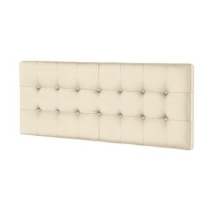 Cabecera Vinilo Mavisac Dos Plazas Color Marfil - Ultra Cuero