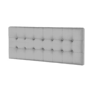 Cabecera Vinilo Mavisac Dos Plazas Color Plata - Tela