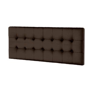 Cabecera Vinilo Mavisac Plaza Y Media Color Chocolate - Tela
