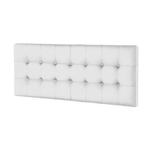 Cabecera Vinilo Mavisac Plaza King Color Blanco - Ultra Cuero