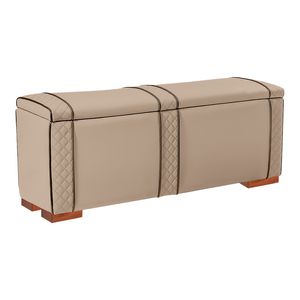 Baul Arya Mavisac Plaza Y Media Color Beige - Tela