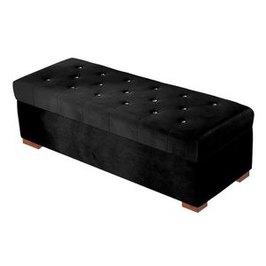 Baul Eliza Mavisac Dos Plazas Color Negro - Tela