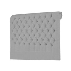 Cabecera Linen Mavisac Plaza King Color Plata - Tela