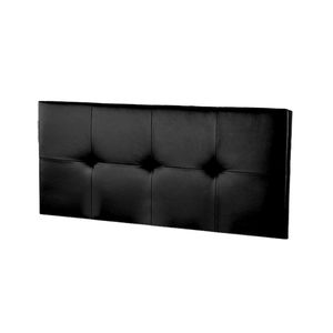 Cabecera Polipiel Creta Mavisac Plaza Queen Color Negro - Tela