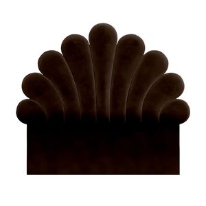 Cabecera Emily Mavisac Plaza Queen Color Chocolate - Tela