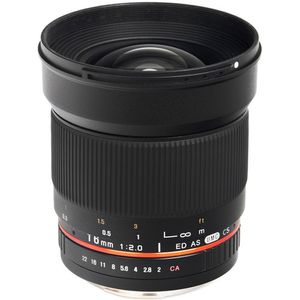 Bower 16 mm f/2.0 ed como lente UMC CS para el montaje de cuatro tercios
