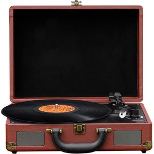Pyle Pro PVTTBT9BR Tocadiscos de Maleta con Bluetooth y USB (Marrón)
