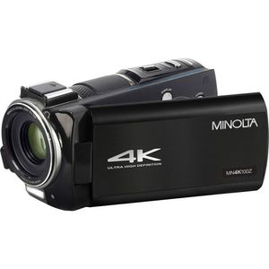 Videocámara Minolta MN4K100Z UHD 4K con zoom óptico de 10x (negro)