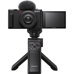 Cámara Sony ZV-1F Vlogging con kit de accesorios Vlogger (negro)