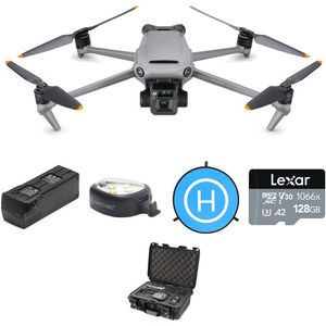 DJI Mavic 3 Drone Kit con batería, luz, plataforma de aterrizaje y estuche Nanuk 915 (negro)