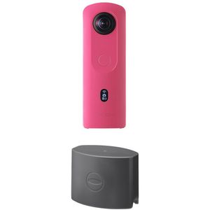 Cámara esférica Ricoh THETA SC2 4K 360 con kit de tapa de lente TL-1 (rosa)