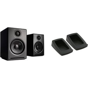 Audioengine A2+ Sistema de altavoces inalámbricos Bluetooth con kit de soportes de escritorio DS1
