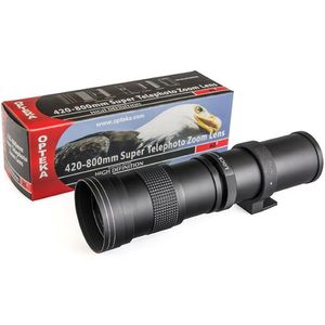 Opteka 420-800 mm f/8.3 HD Teletelephoto zoom lente para t Monte