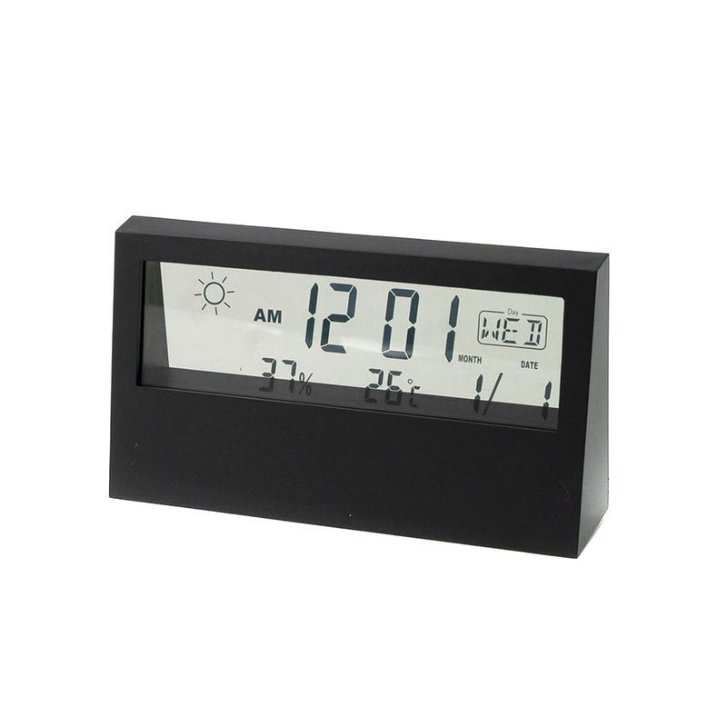 Reloj despertador digital con term metro negro Miniso 1000512399