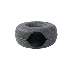 Cama Tunel para Gato Gris Oscuro