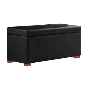 Baul Baxton Mavisac Plaza Y Media Color Negro - Ultra Cuero