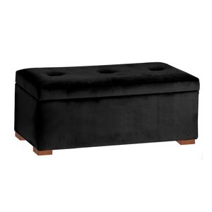 Baul Annie Mavisac Plaza King Color Negro - Tela