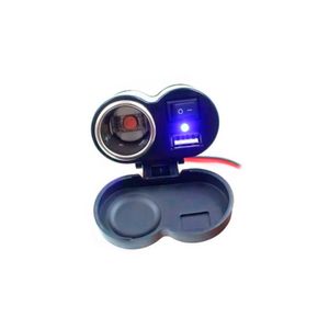 Cargador de Celular y Cigarrera para Motocicletas