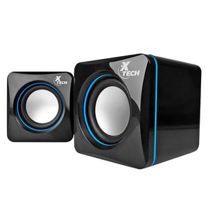 Miniparlantes Xtech estéreo con alimentación USB y cable de 35mm - XTS-110