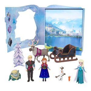 Set De Libro De Cuentos De Frozen Disney Con 6 Figuras
