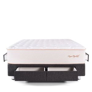 Cama Royal Elizabeth con cajones King + 2 almohadas viscoelásticas + protector