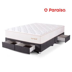 Cama Royal Elizabeth con cajones King + 2 almohadas viscoelásticas + protector