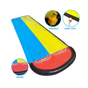 Tobogán Deslizador De Agua Doble Carril Para Césped Juego