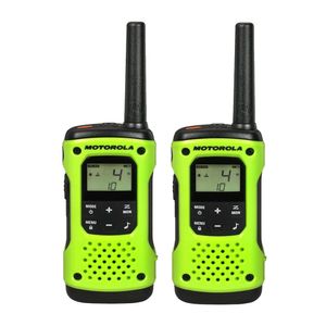 Radio FRS Motorola Talkabout T600 con linterna, 14 canales, alcance 36 km, IP67, aprox. 10 horas, negro y verde