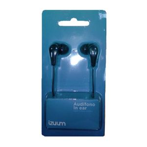Audífonos in ear sin micrófono Izuum PJT-DEP2142 almohadillas de silicona, conector 3.5 mm, negro
